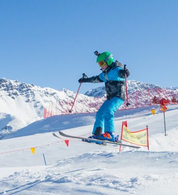 Il bambino e lo sci